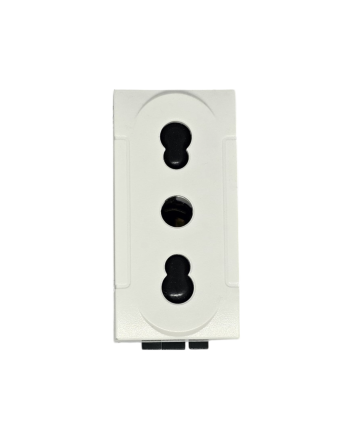 Presa Bivalente 16A 250V Bianca Compatibile Living International