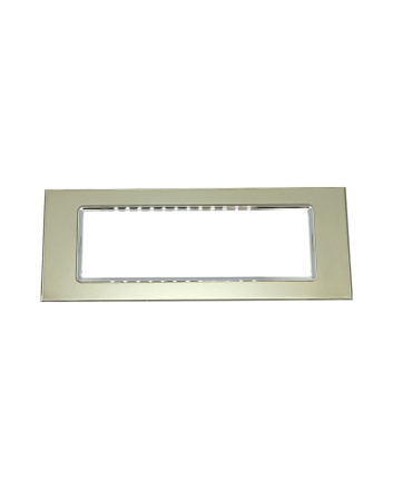 Placca Vetro 7 Posti Champagne per Supporto Blu Living - Tot Electric