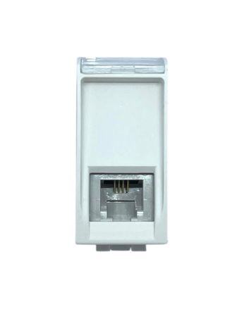 Connettore Telefonico RJ11-RJ12 K10 1 Modulo Bianco bTicino N4258/11N