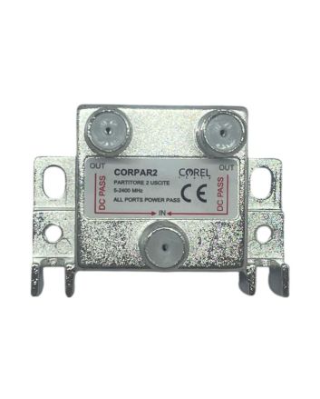 Partitore Connettore F 2 Uscite 5‑2400 MHz Classe A - Corel