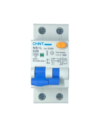 Magnetotermico Differenziale 2 Moduli 25A 30mA 4.5kA Curva C - Chint