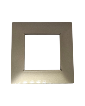 Placca 2 Posti Champagne Compatibile Vimar Plana - Tot Electric