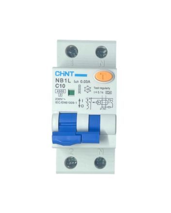 Magnetotermico Differenziale 2 Moduli 10A 30mA Curva C - Chint