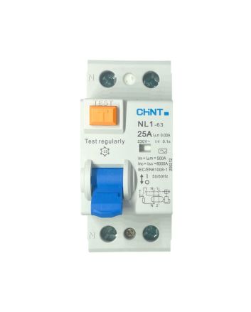 Differenziale Puro 2 Moduli 25A 30mA 6kA Tipo AC - Chint
