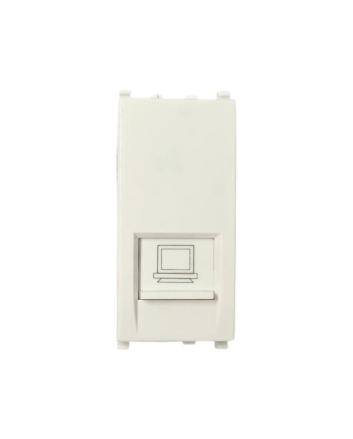 Presa Rete RJ45 Bianca TOT-627-B Compatibile Vimar Plana Tot Electric