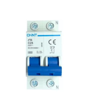 Magnetotermico 2 Moduli 1P+N 25A 4.5kA Curva C - CHINT