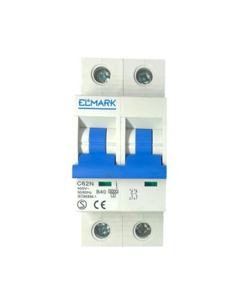 Magnetotermico 2 Moduli 2P 40A 6kA Curva C - Elmark
