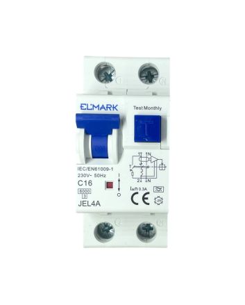 Magnetotermico Differenziale 2 Moduli 16A 300mA 6kA Curva C - Elmark