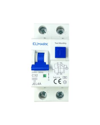 Magnetotermico Differenziale 2 Moduli 32A 300mA 6kA Curva C - Elmark