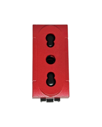 Presa Bivalente 16A 250V Rossa TOT-818-R Compatibile Serie Living