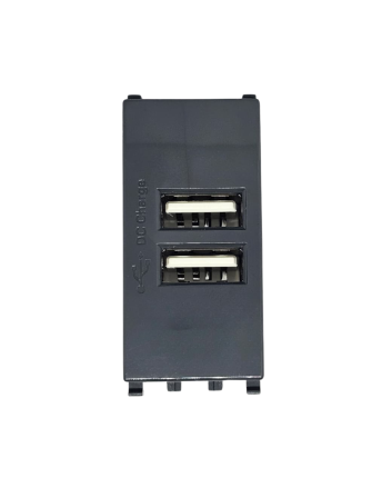 Presa USB Doppia 5V VIMAR Plana Nero - Compatibile