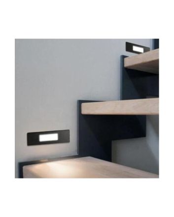 Segnapasso LED Nina 150 Incasso R7s Nero 4W 4000K IP55 - Fumagalli