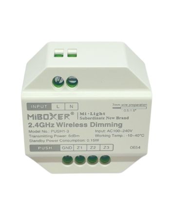 Dimmer Wireless a 3 Zone 2.4GHz 1-3CH 220V IP20 - MiBoxer