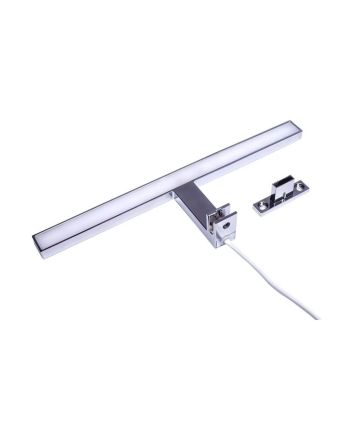 Applique LED Specchio 40cm 8W Grigio Lucido IP44 - 3000K Calda