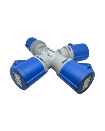 Moltiplicatore Industriale 3 Prese 2P+T 16A 230V IP44 Blu - FAEG