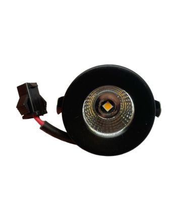 Faretto LED da Incasso Nero 1W COB 3000K 90lm Ø28mm - Universo