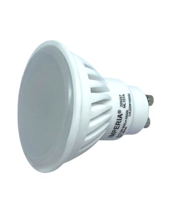 Lampadina LED GU10 9W 6500K 900lm 100° in Ceramica IP20 - Imperia