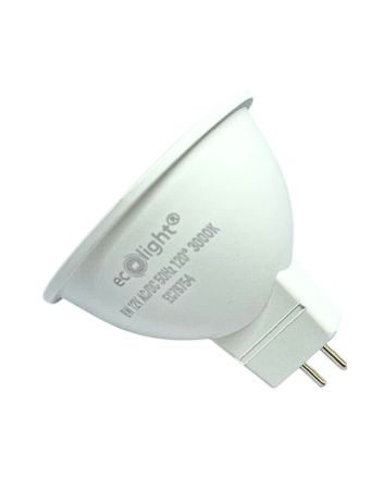 Lampadina LED MR16 8W Luce Calda 3000K 640lm 120° 12V - EcoLight