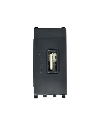 Presa USB 5V 2A Compatibile Vimar Plana Antracite - Tot Electric