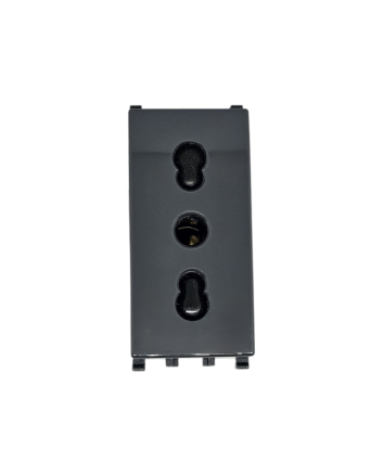 Presa Bivalente 2P+T Compatibile Vimar Plana Antracite - Tot Electric