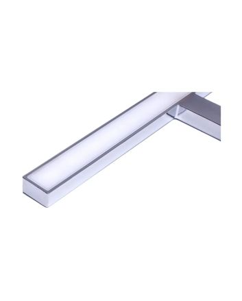 Applique LED Specchio 60cm 12W Grigio Lucido IP44 - 3000K Calda