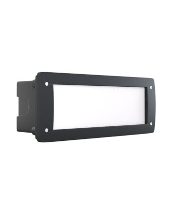 Segnapasso LED Leti 300 Nero IP66 E27 29x11cm da Incasso - Fumagalli