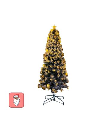 Albero Innevato 150 cm con 175 LED, 170 Punte e Sfere - Nataluna