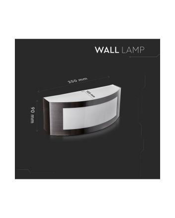 Applique da Muro E27 Max 15W IP44 Grigio Satinato - V-TAC