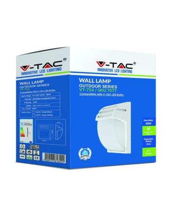 Lampada LED da Esterno E27 VT-754-7077 Bianco IP44 Vetro Satinato