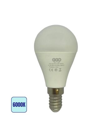 Lampadina LED E14 P45 Mini Globo 8W 800 LM 220° - 6000K Fredda