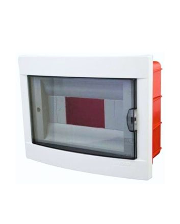 Centralino Incasso 8 Moduli Sportello Fumè IP40 255x215x75mm - FAEG