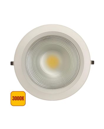 Faretto LED COB Tondo Incasso 50W con Trasformatore - 3000K