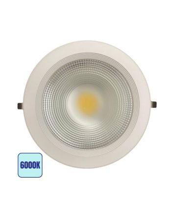 Faretto LED COB Tondo Incasso 50W con Trasformatore - 6000K