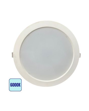 Faretto LED Incasso Tondo 24W DOB Bianco - Luce Fredda 6000K