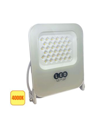 Faro LED Slim 30W IP66 Esterno Bianco Luce Naturale 4000K 150Lm/W