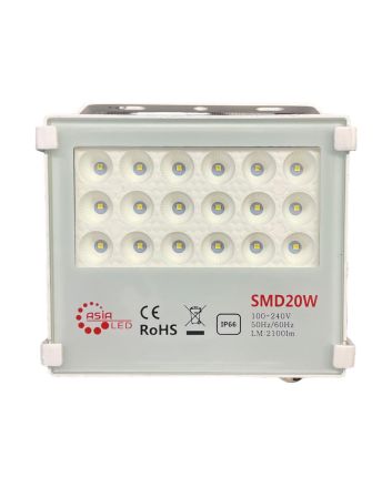 Faro LED SMD Slim 20W IP66 Esterno Bianco Luce Calda 3000K 2100Lm