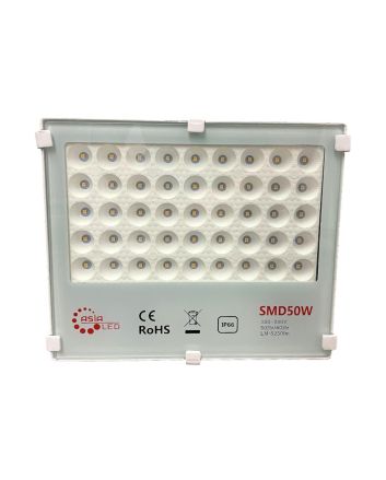 Faro LED Bianco Slim 50W IP66 Esterno - Luce Calda 3000K
