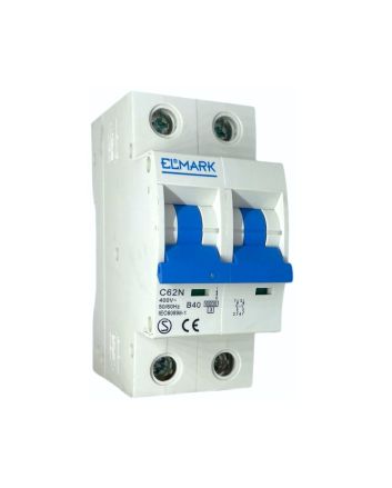 Magnetotermico 2 Moduli 2P 40A 6kA Curva C - Elmark