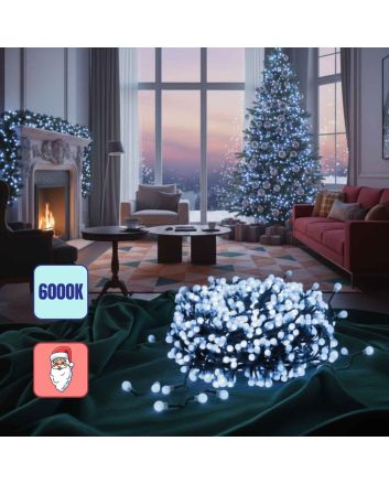 Catena LED Ball 1000 Luci 50m Bianco Freddo IP44 - Nataluna