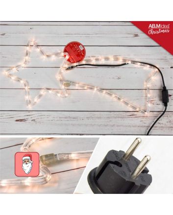 Cometa tubo LED bianco caldo da esterno con giochi di luce