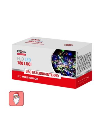 Filo 180 LED multicolor su cavo trasparente