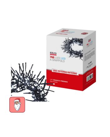 Luci a grappolo 768 LED bianco freddo IP44