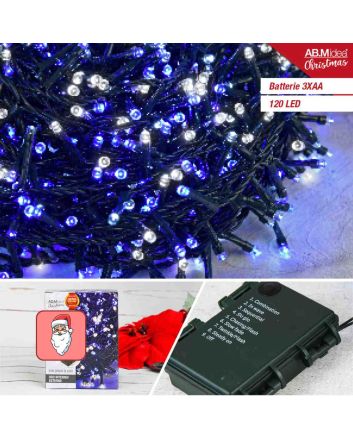 Catena lucciole 120 LED bianco blu