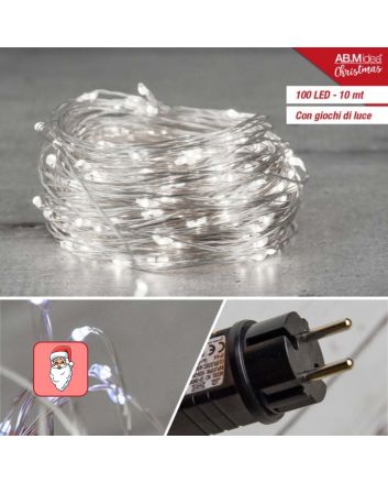 Catena Copper 100 MicroLED Bianco Freddo 10 m IP44 - ABM Idea