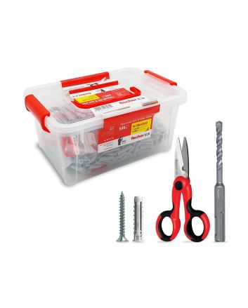 Kit 500 Tasselli + 500 Viti SX Plus 6mm + Punta SDS 570210 - Fischer