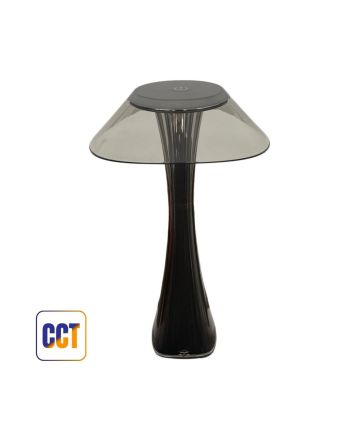 Lampada Da Tavolo Ricaricabile 3W Grigio Fumé - CCT 3000K-4000K-6000K
