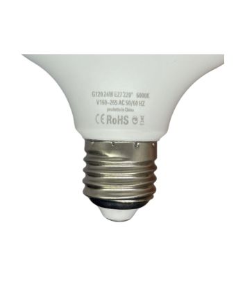 Lampadina LED E27 24W G120 SMD 6000K - Alta Efficienza, 2400 Lumens