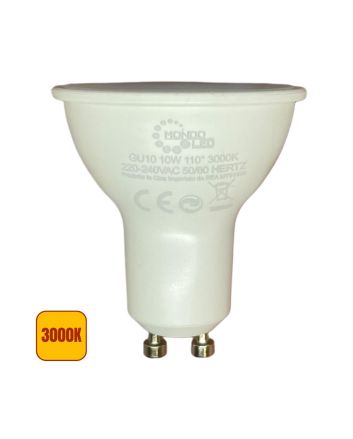 Lampadina LED GU10 10W SMD 3000K Opaca 110° - 1000 Lumens