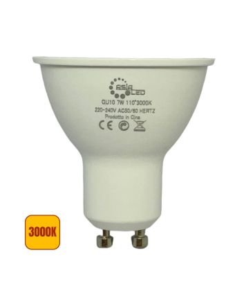 Lampadina LED GU10 7W SMD 3000K Opaca 110° - 700 Lumens