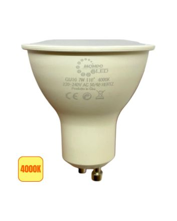 Lampadina LED GU10 7W SMD 4000K Opaca 110° - 700 Lumens